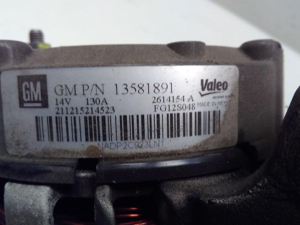 Opel Meriva B original Lichtmaschine Generator 130A 1.4 88kw A14NEL Bj.2012