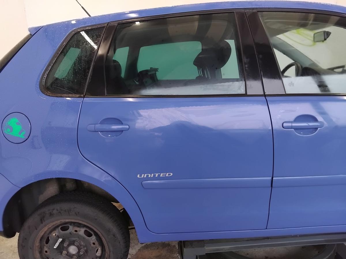 VW Polo 9N3 original T&uuml;r hinten rechts summerblue LA5F BJ2009