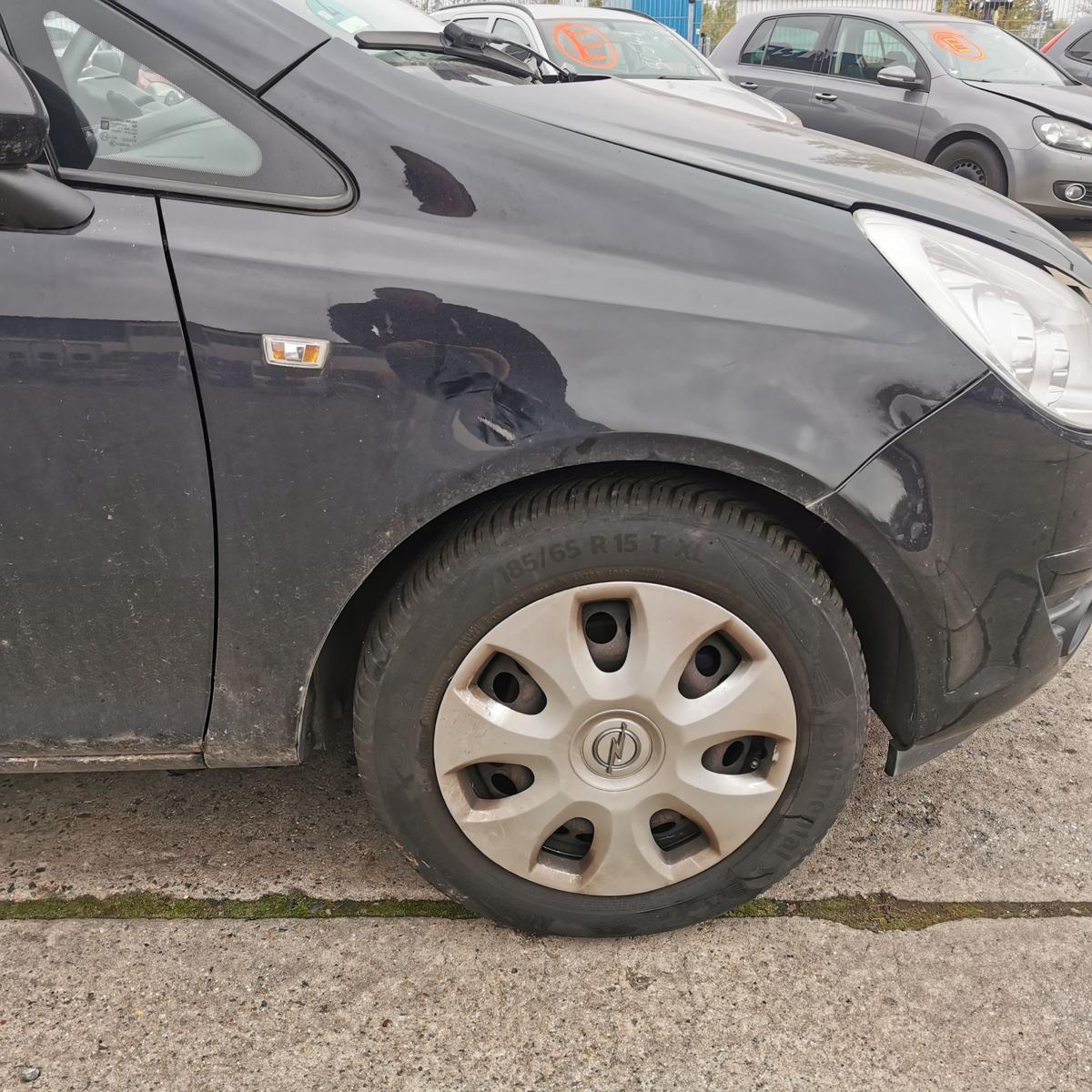 Opel Corsa D Kotflügel Fender Seitenwand vorn rechts Z20R Saphirschwarz