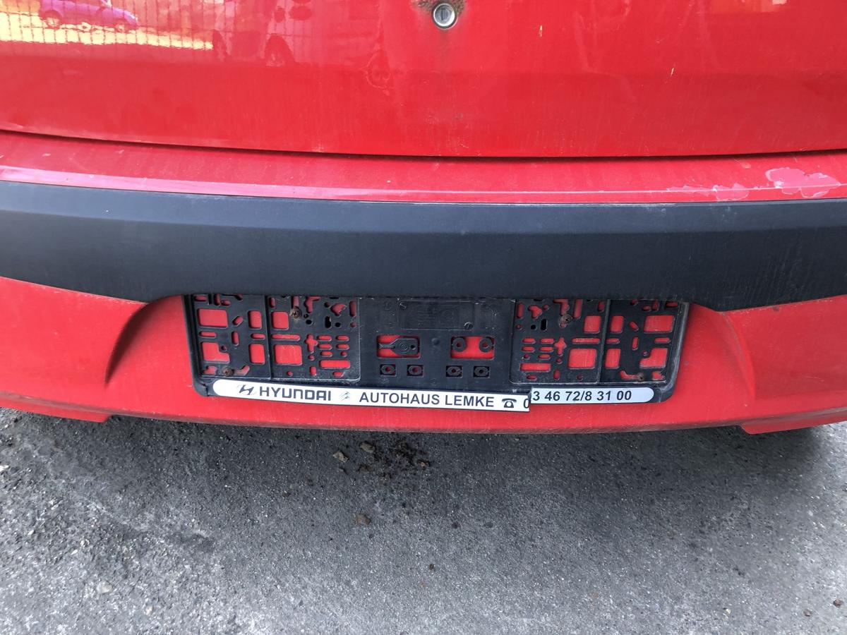 Hyundai i10 PA Sto&szlig;f&auml;nger hinten Hecksch&uuml;rze Hecksto&szlig;stange H4 Electric Red
