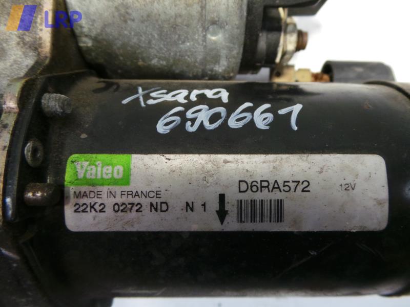 Citroen Xsara BJ 2003 Anlasser Starter 1.4 55KW 22K20272ND D6RA572 Valeo