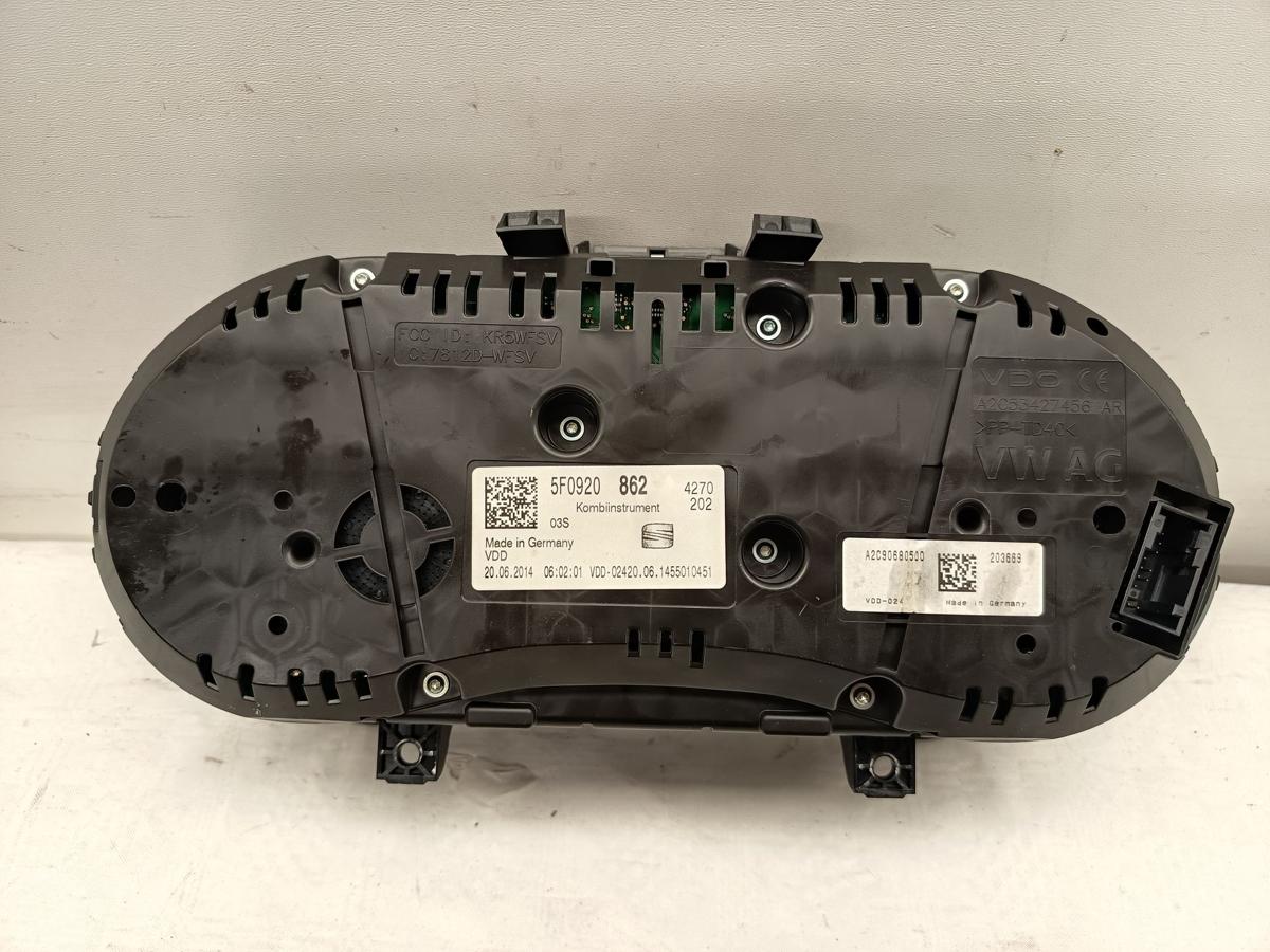 Seat Leon 5F original Kombiinstrument Tacho 5F0920862 Baujahr 2014