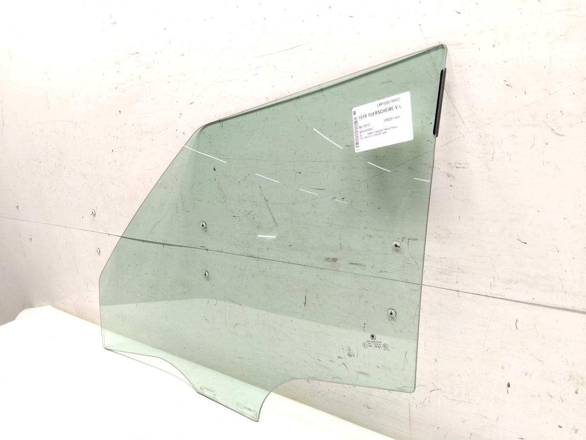 Skoda Fabia 2 5J Facelift original Türscheibe vorn links grüncolor BJ2012