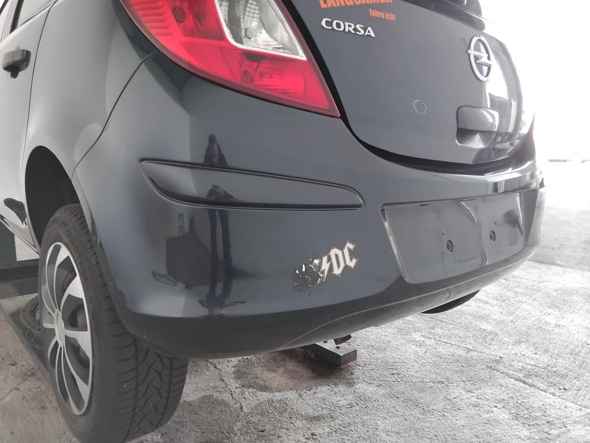 Opel Corsa D original Sto&szlig;stange Sto&szlig;f&auml;nger hinten 5-t&uuml;rig Ozeanblau Z22A BJ2014
