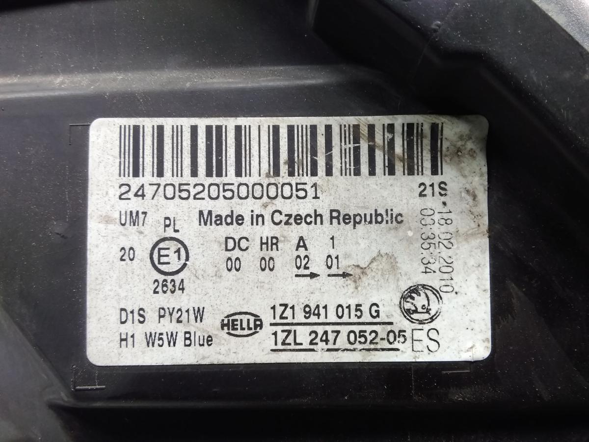Skoda Octavia 2 1Z Facelift original Xenon Scheinwerfer links BJ2010