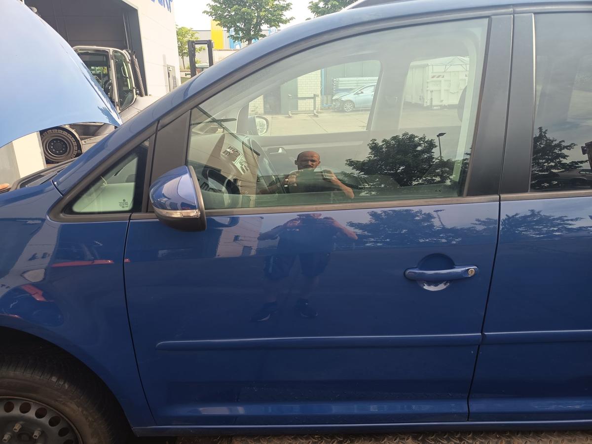 VW Touran GP 1T original T&uuml;r vorn links Fahrer Rohbau L5M Indienblau Bj 2009