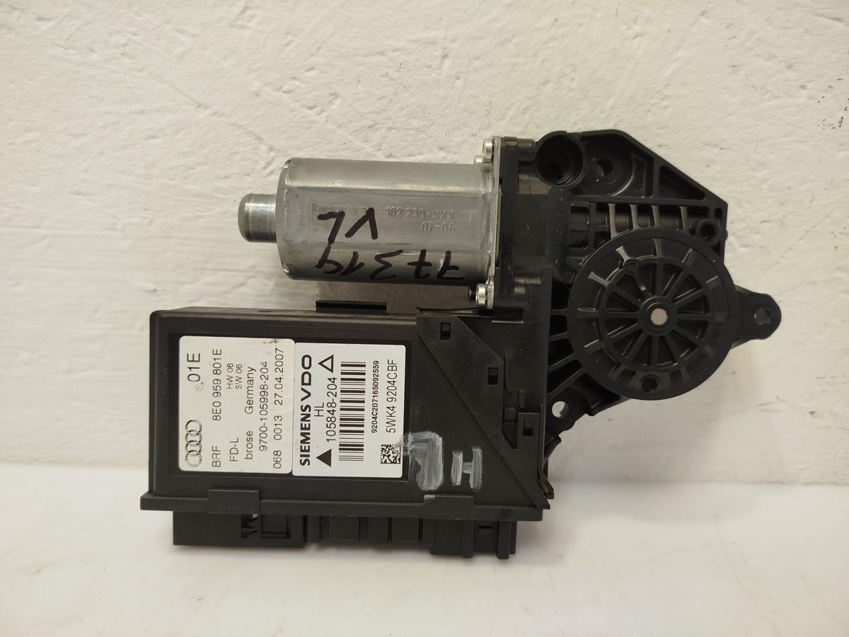 Audi A4 8E B7 Fensterhebermotor Motor Fensterheber hinten links mit Steuerteil