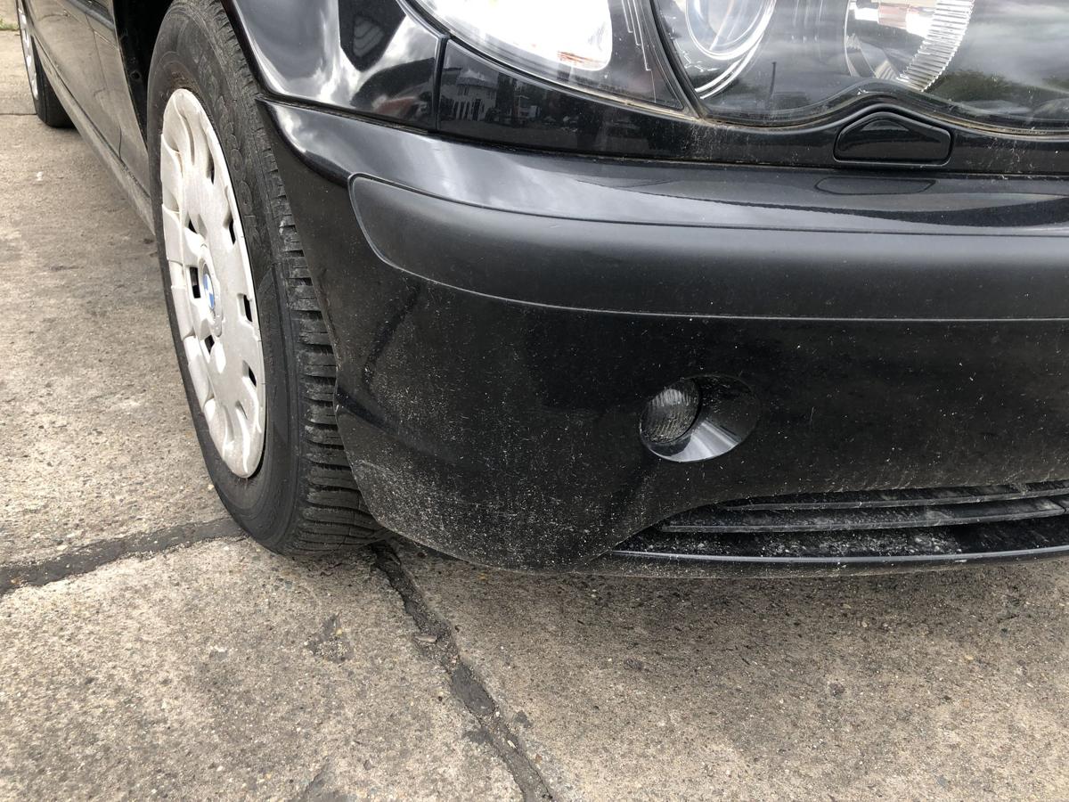 BMW 3er E46 Facelift Sto&szlig;f&auml;nger vorn Frontsch&uuml;rze Nebel 475/9 Black Saphir ab01