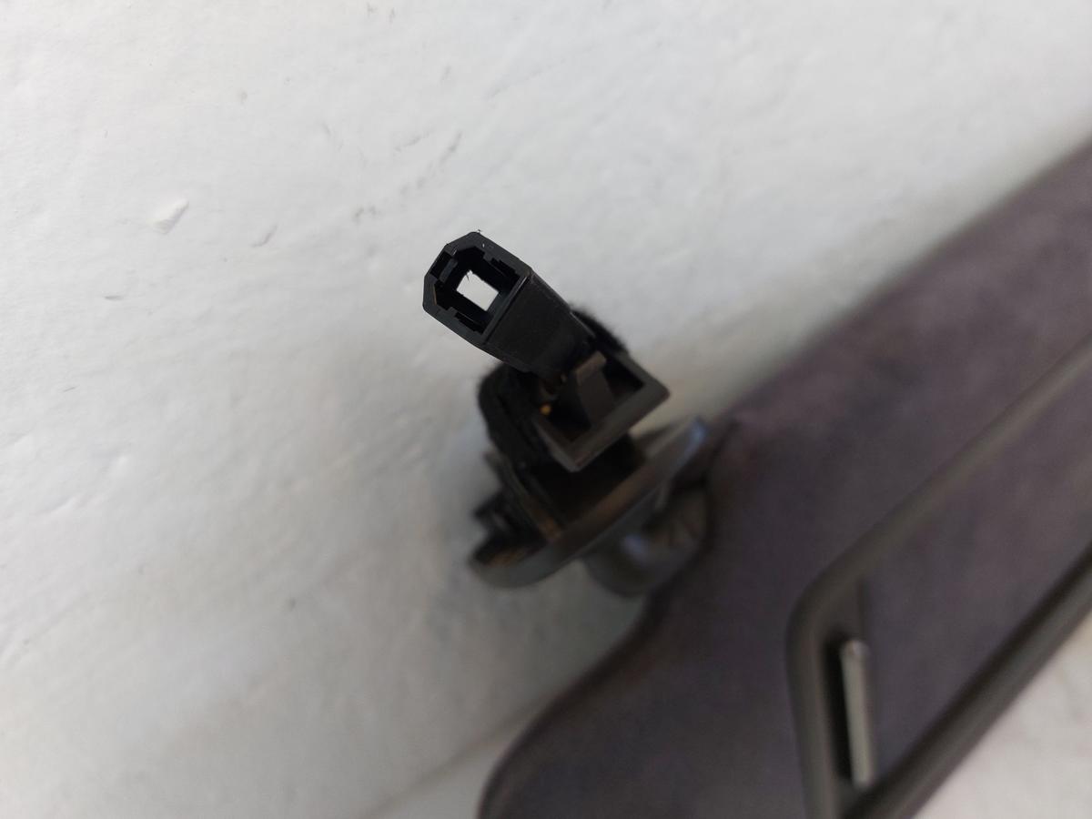 NIO ET7 Elektro Sonnenblende links Spiegel beleuchtet Alcantara Microfaser grau