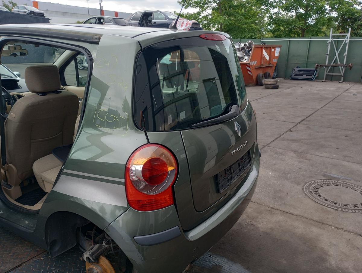 Renault Modus orig Heckklappe mit Scheibe und Ladeklappe C67 Thymiangrün Bj 2004