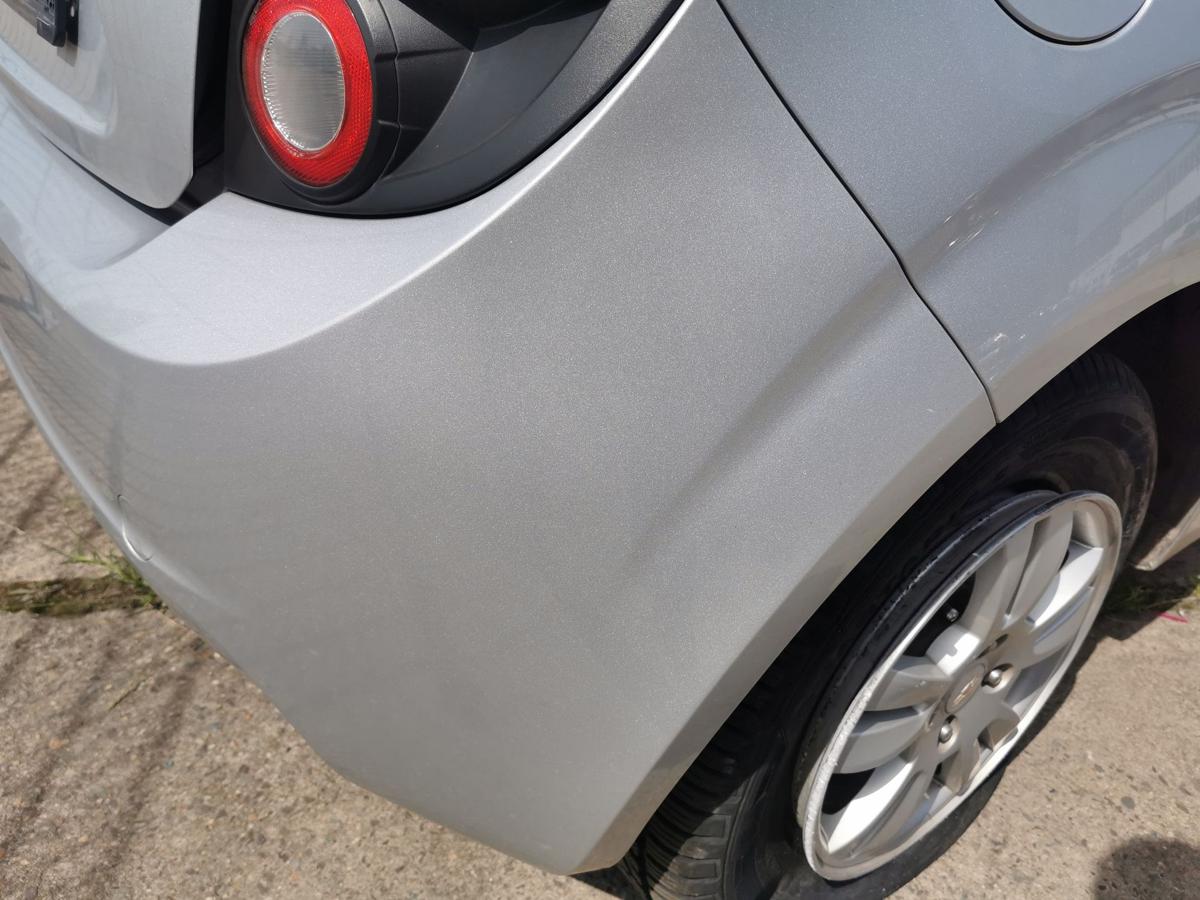 Chevrolet Aveo T300 Stossfänger stossstange Bumper hinten 5 Türer silber met