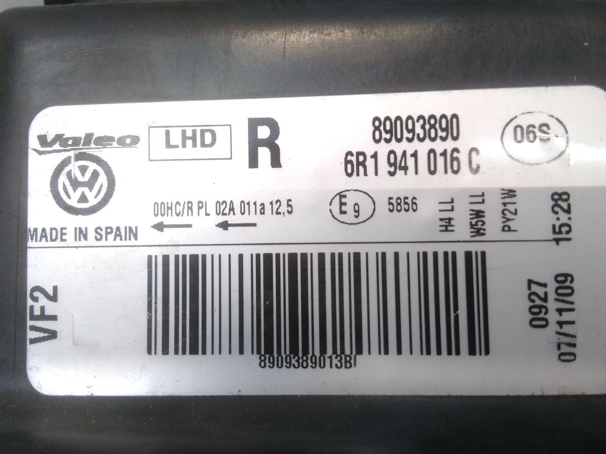 VW Polo 6R original Scheinwerfer rechts Halogen Valeo mit LWR Bj.2009