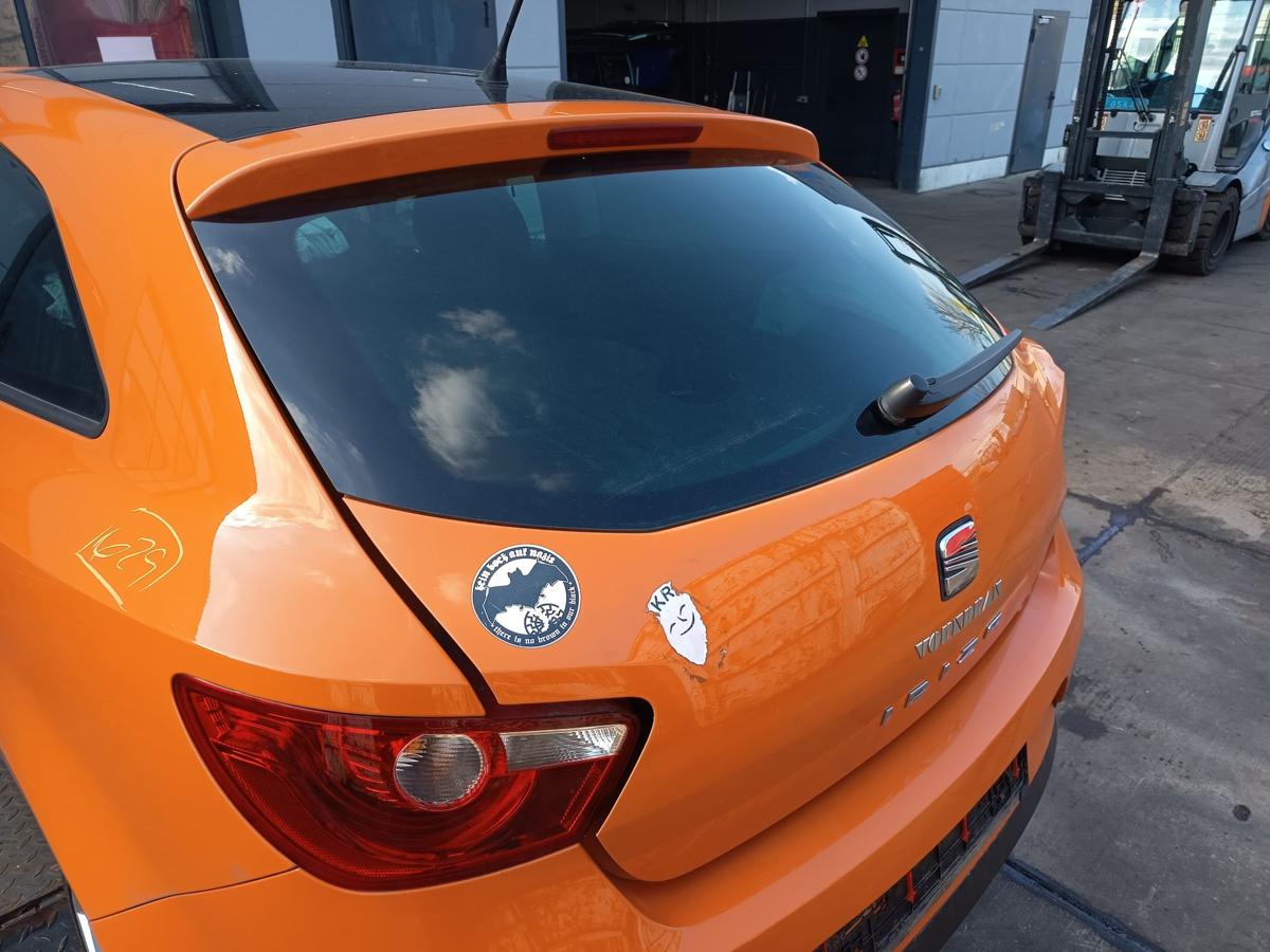 Seat Ibiza 6J 3t&uuml;rer original Heckklappe mit Scheibe P2C Luminarange Bj 2009