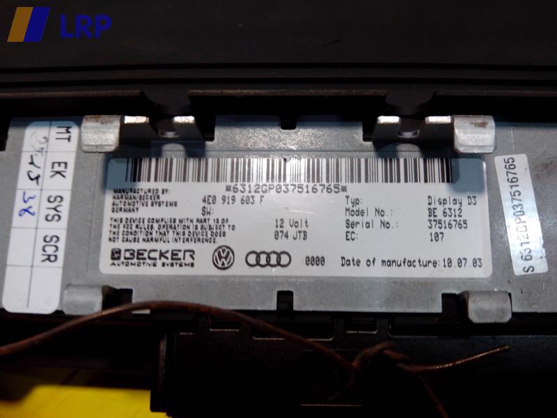 Audi A8 4E original Display MMI BE6312 BJ2003