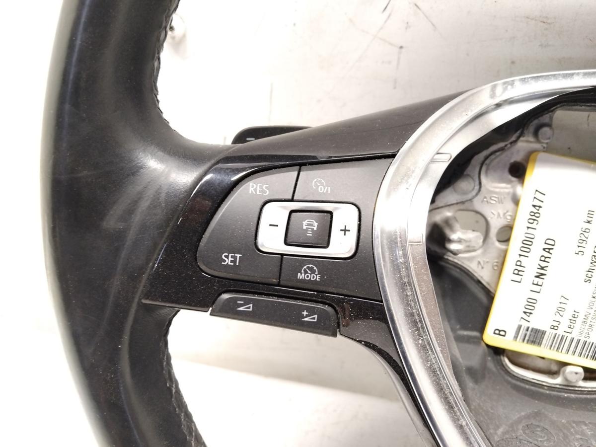 VW Golf Sportsvan original Lederlenkrad mit DSG-Schalttasten 5G0419091GF E74