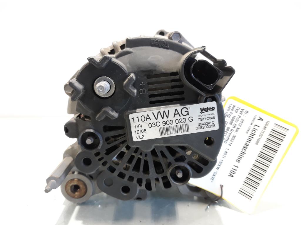 VW Polo 6R Lichtmaschine 110A Generator 03C903023G 2543291C VALEO BJ2012