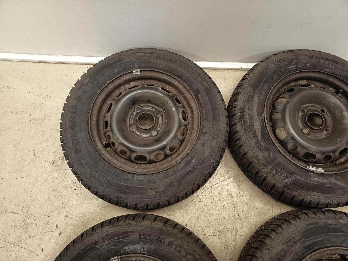 Opel Corsa C orig Satz Stahlfelgen mit Reifen 5x13 ET 43 mit Radkappen Bj 2004