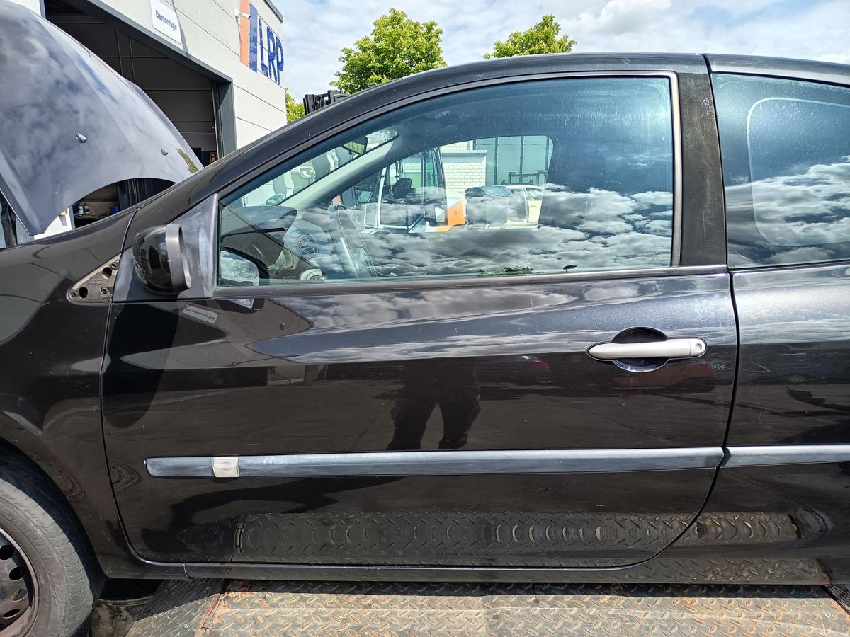 Renault Clio III original Tür links Fahrer 3trg 676 Perlmuttschwarz Bj 06