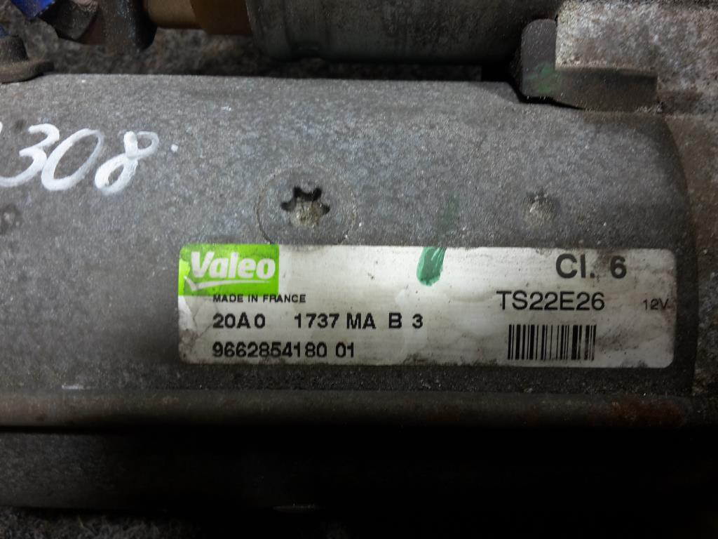 Peugeot 308 BJ 2010 Anlasser Starter 9662854180 1.6D 80KW Valeo