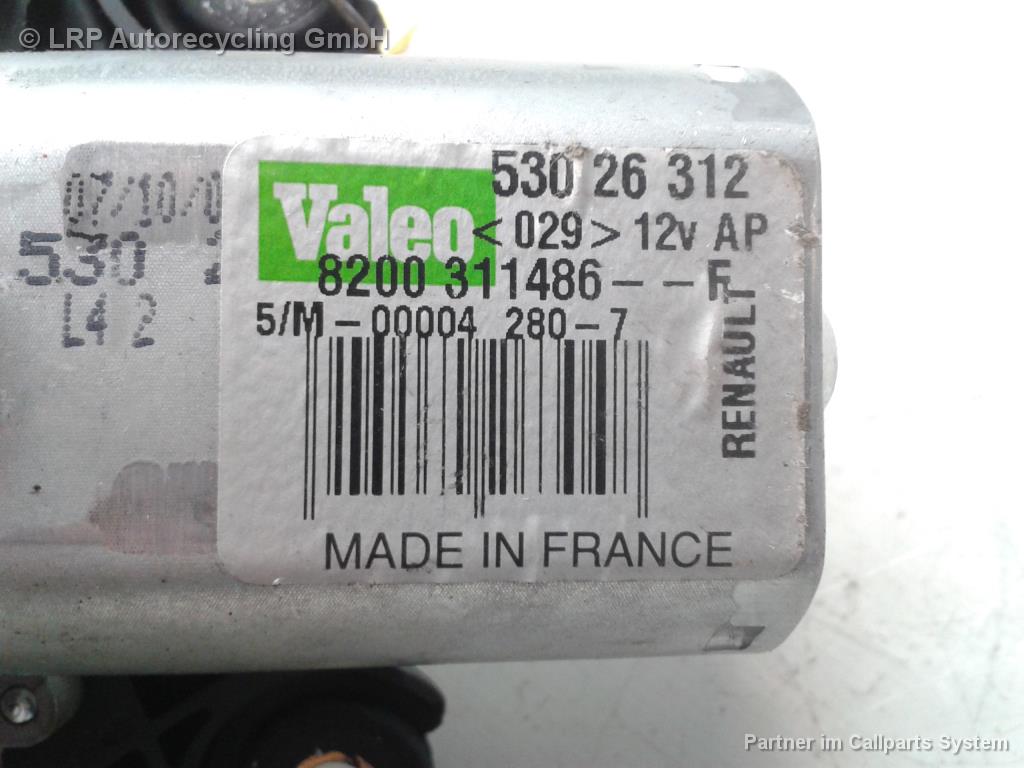 Renault Clio 3 original Heckwischermotor 53026312 BJ2007