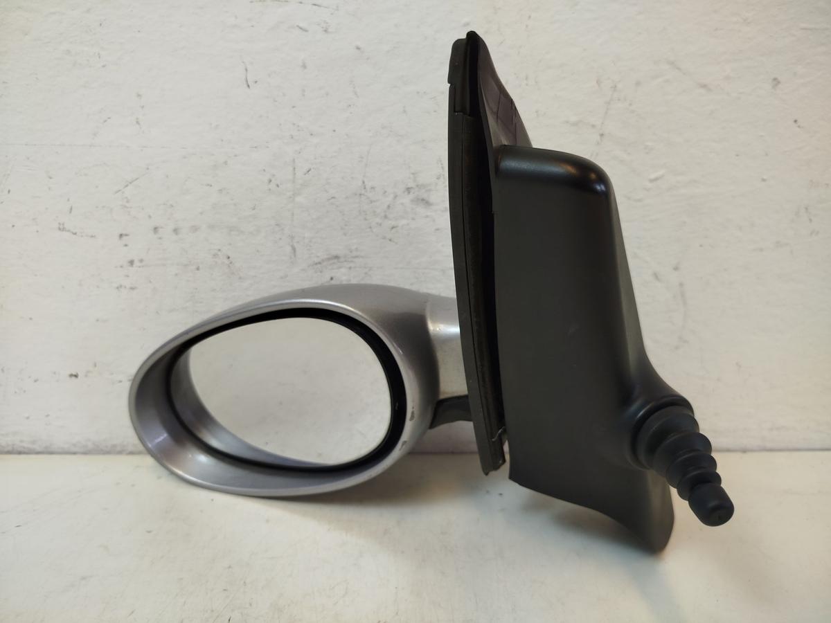 MCC Smart 450 Coupe ab03 Au&szlig;enspiegel links Spiegel manuelle Verstellung silber