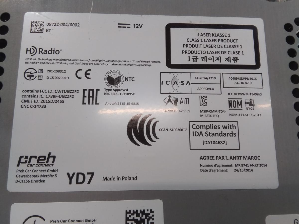 Seat Alhambra 7N Bj.2015 original Radio-Navigationssystem MIB STD 2 PQ+NAV