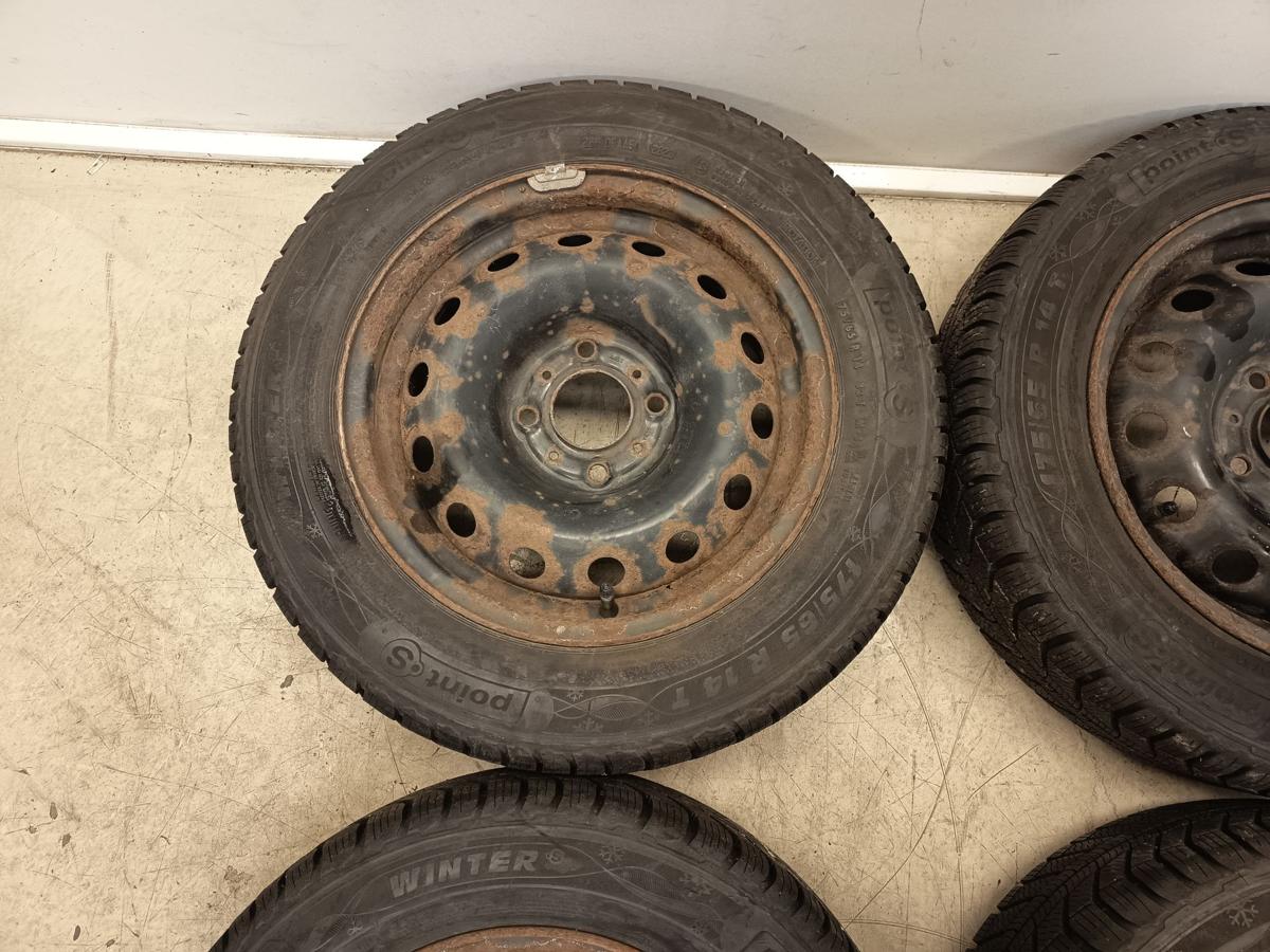 Citroen C2 JKFV orig Satz Stahlfelgen 5,5x14 ET24 mit Reifen 175/65 R14 Bj 2009