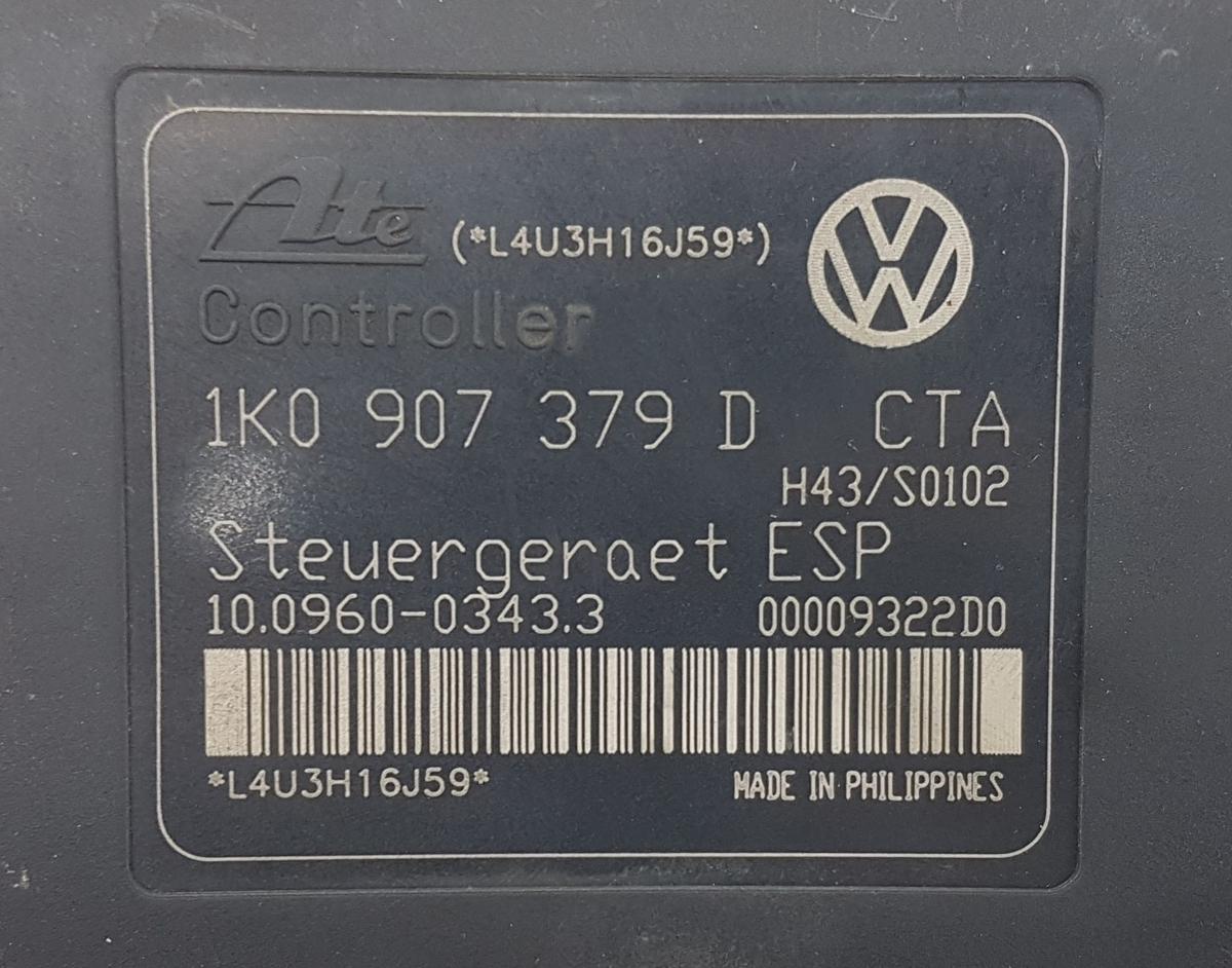 VW Touran ABS Hydroaggregat 1K0907379D 10096003433 Bj2003 1,6 75kw