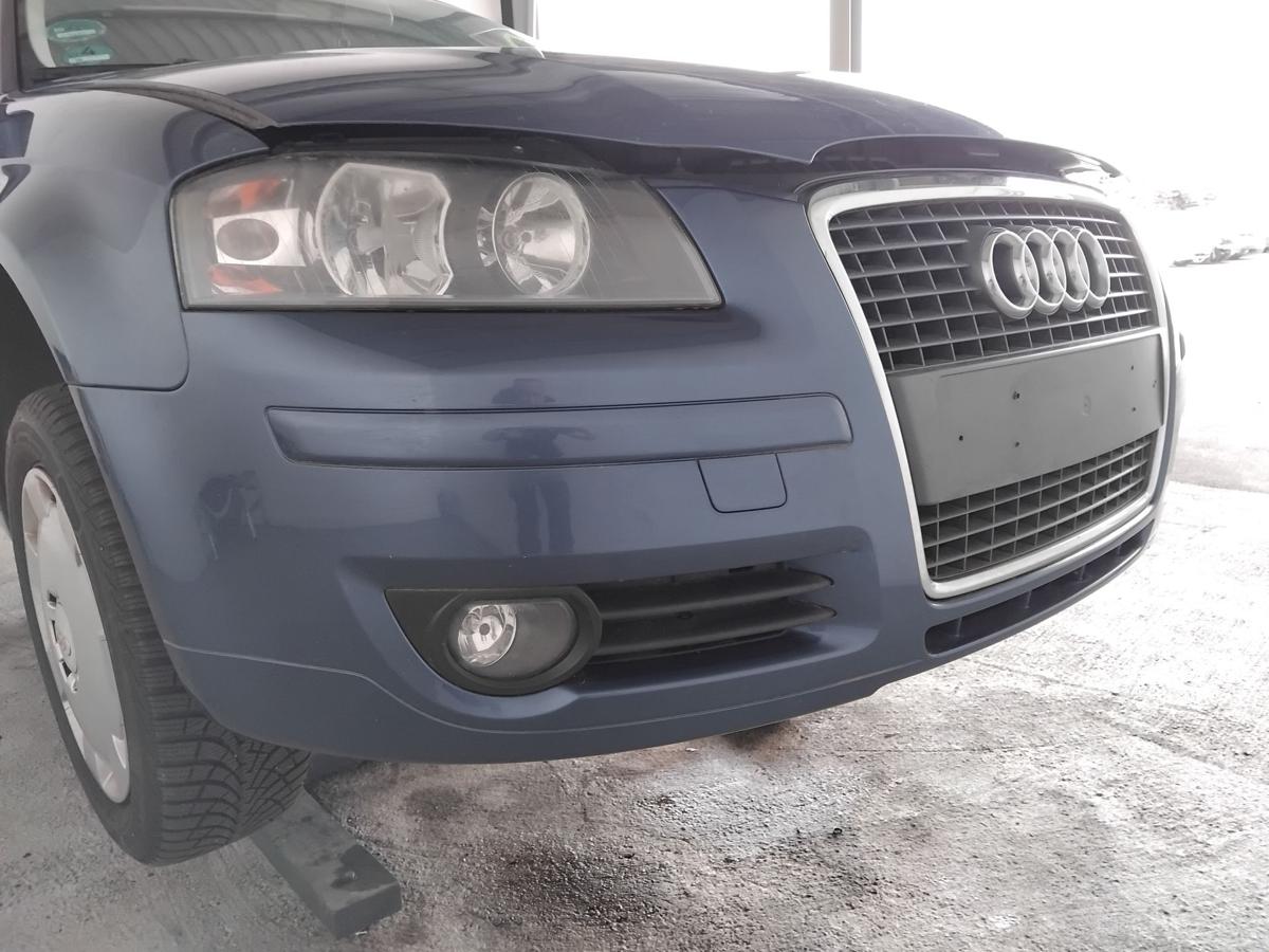 Audi A3 8P orig.Sto&szlig;stange Stossf&auml;nger vorn mit Singleframe BJ2006 3t&uuml;rig LZ5C Mauritiusblaumetallic