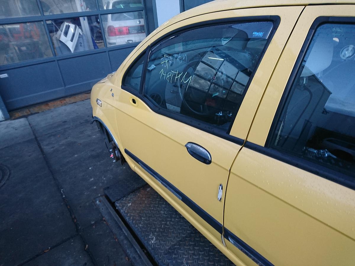 Chevrolet Matiz II 2 orig Tür VL Fahrertür electric yellow Bj 2008