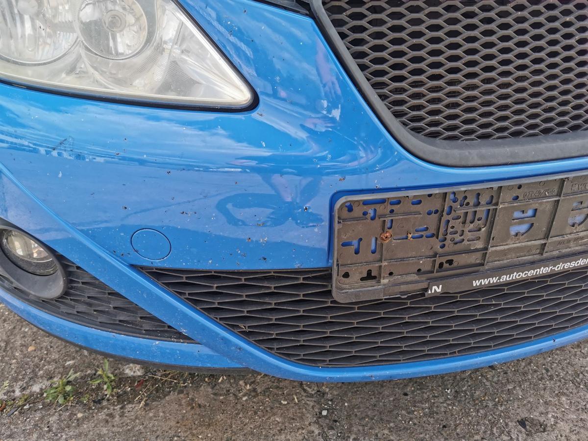 Seat Ibiza 6J Stossstange Stossfänger Bumper vorn NSW blau