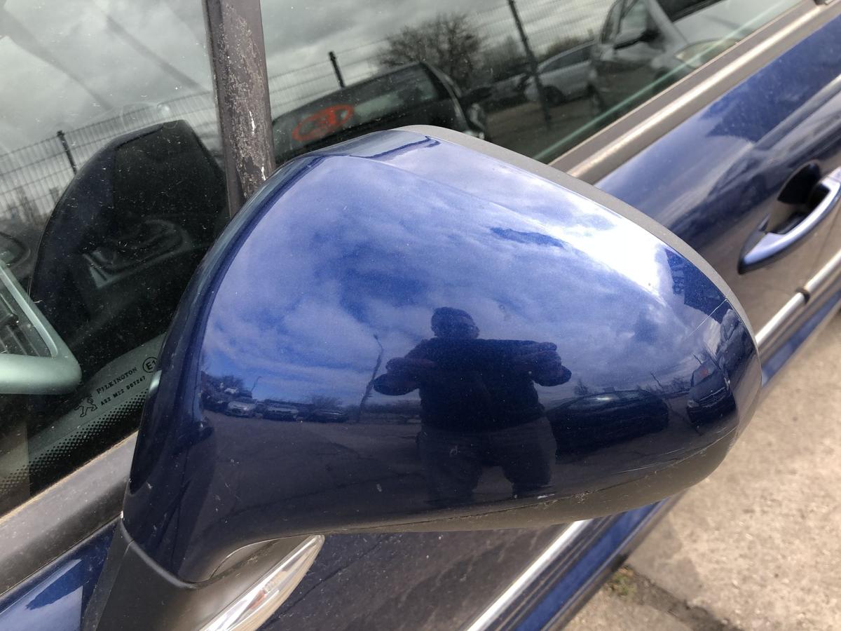 Peugeot 207SW Au&szlig;enspiegel links Seitenspiegel R&uuml;ckspiegel elektrisch KPL blau