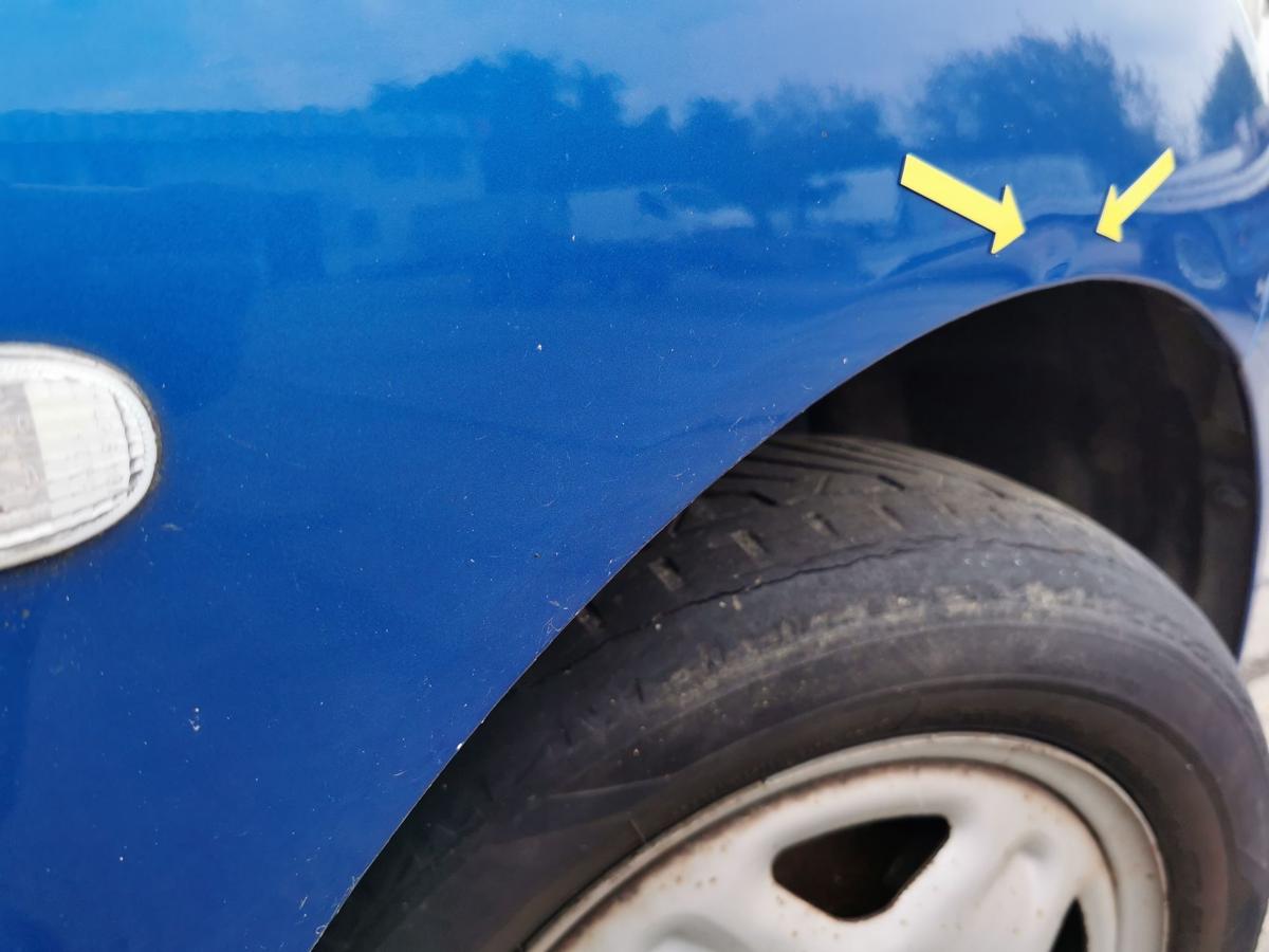 Chevrolet Spark M300 Kotflügel Fender Seitenwand vorn rechts GCT Moroccan Blue