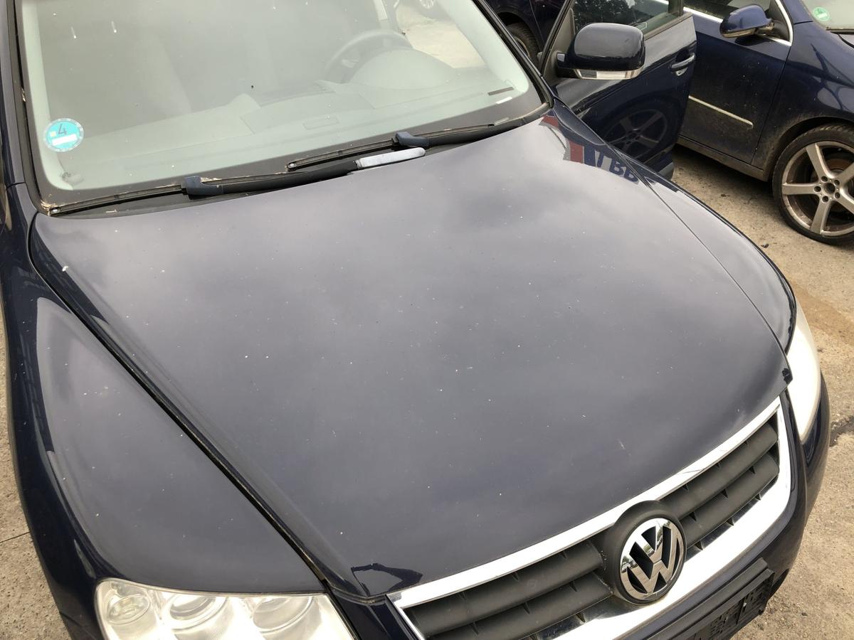 VW Touareg 7L Motorhaube Haube Klappe Deckel vorn Alu LA5G Perlblau 02-06