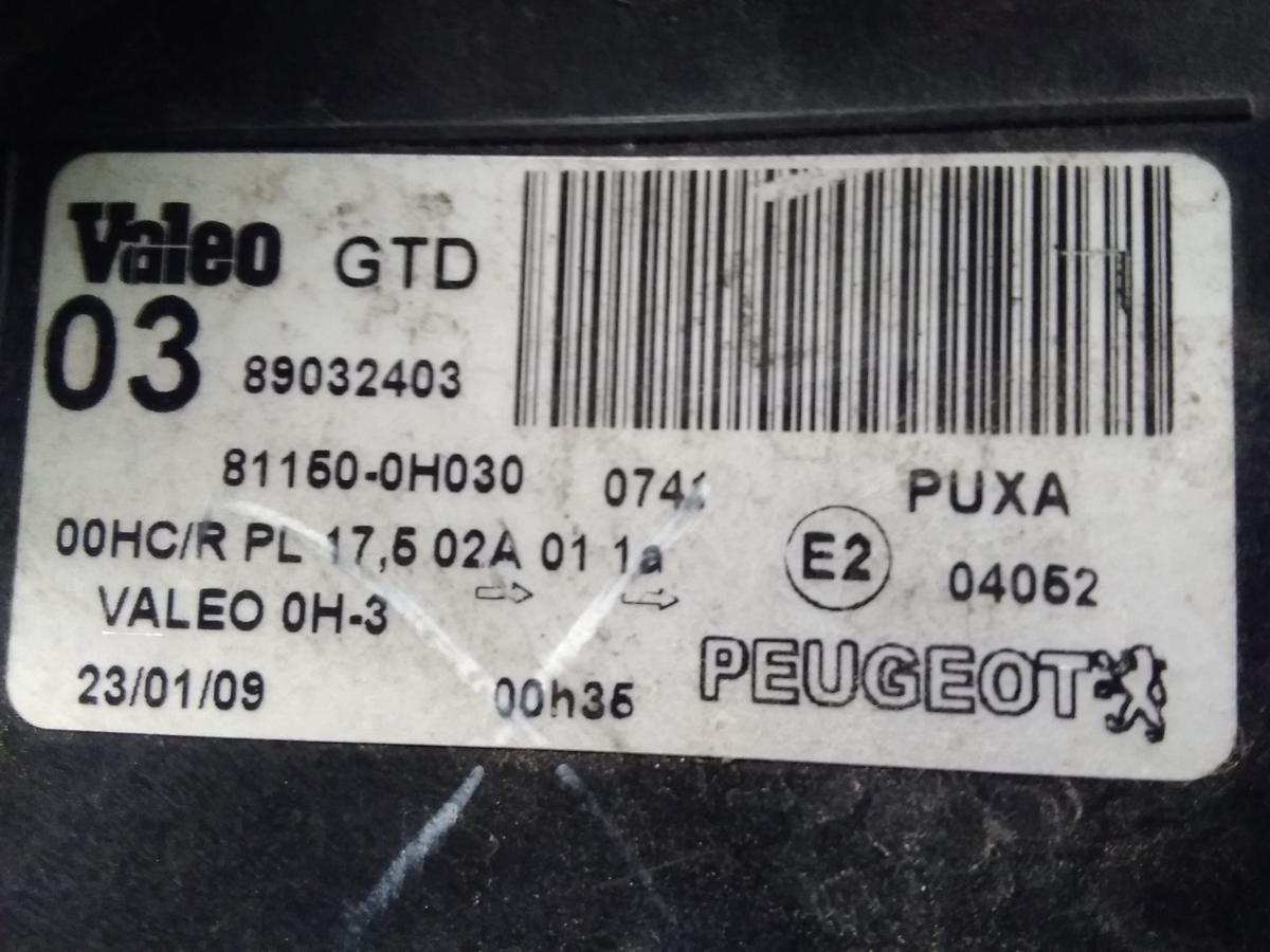 Peugeot 107 original Scheinwerfer links Valeo mit LWR Bj.2009