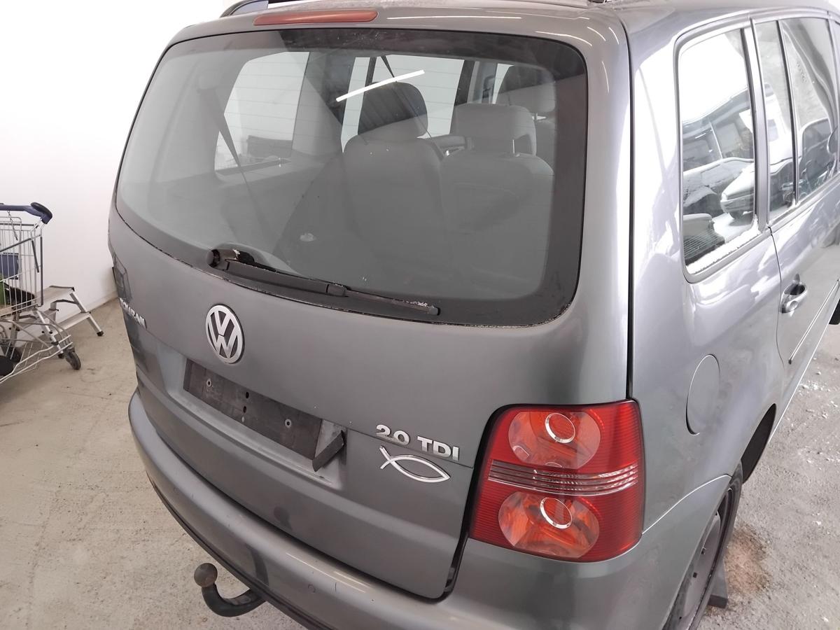 VW Touran 1T Heckklappe LD7X platingraumetallic mit Heckscheibe BJ2007