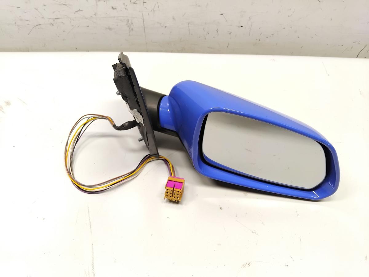 VW Polo 9N3 original Au&szlig;enspiegel rechts summerblue LA5F elektrisch beheizt BJ09