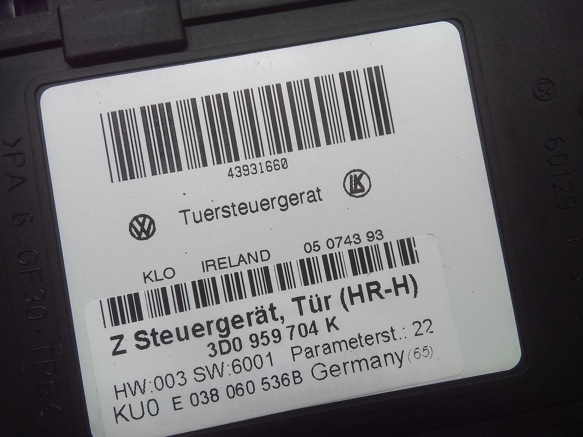 VW Phaeton GP3 original Fensterhebermotor hinten rechts Bj.2010