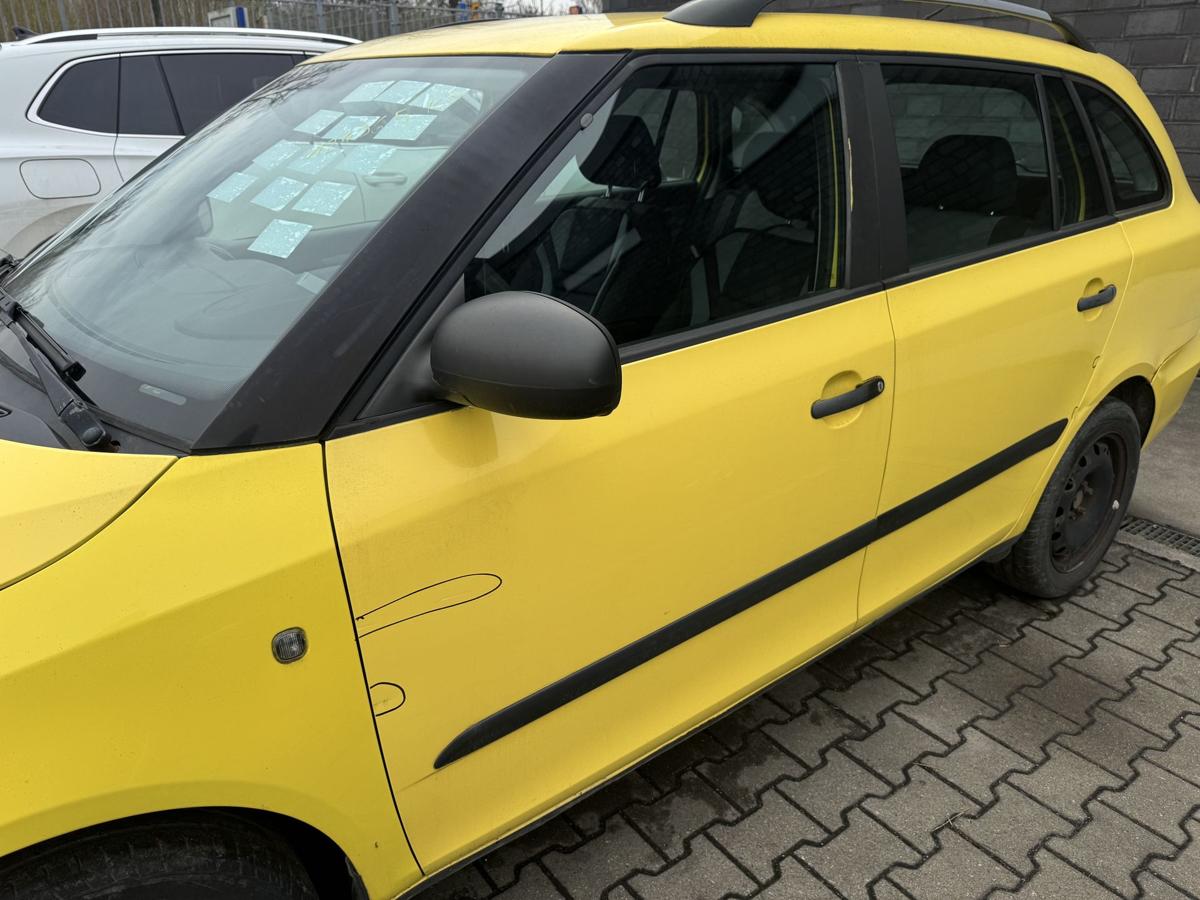 Skoda Fabia 2 original T&uuml;r vorn links LF1F Gelb Rohbau Bj.2009