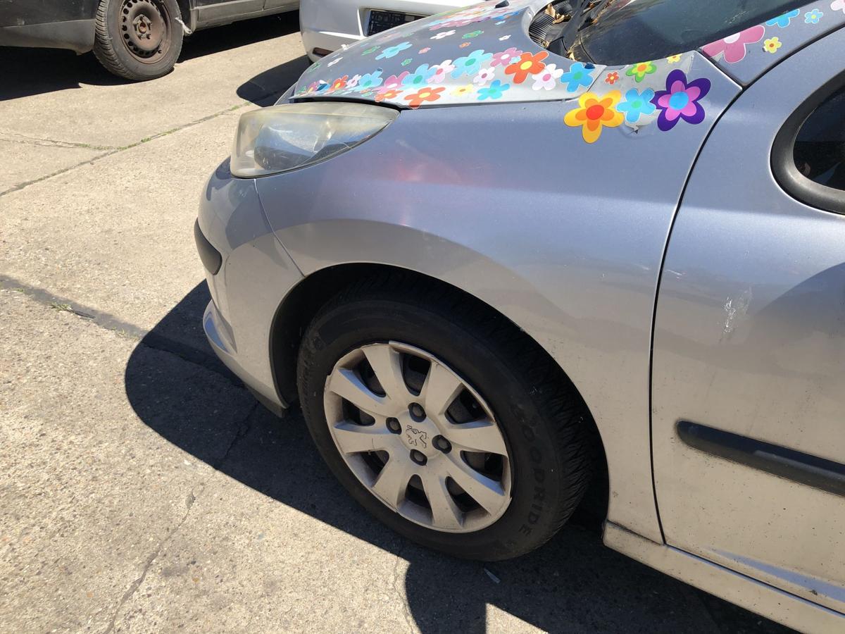 Peugeot 207 WA WC Kotfl&uuml;gel vorn links Fahrerseite EZR Aluminiumgrau