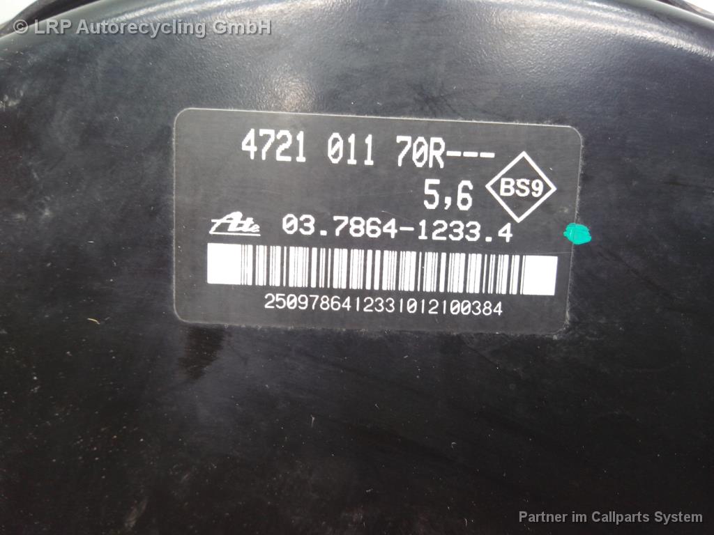 Renault Clio 3 BJ2012 ABS Bremskraftverstärker 472101170R ATE 03786412334