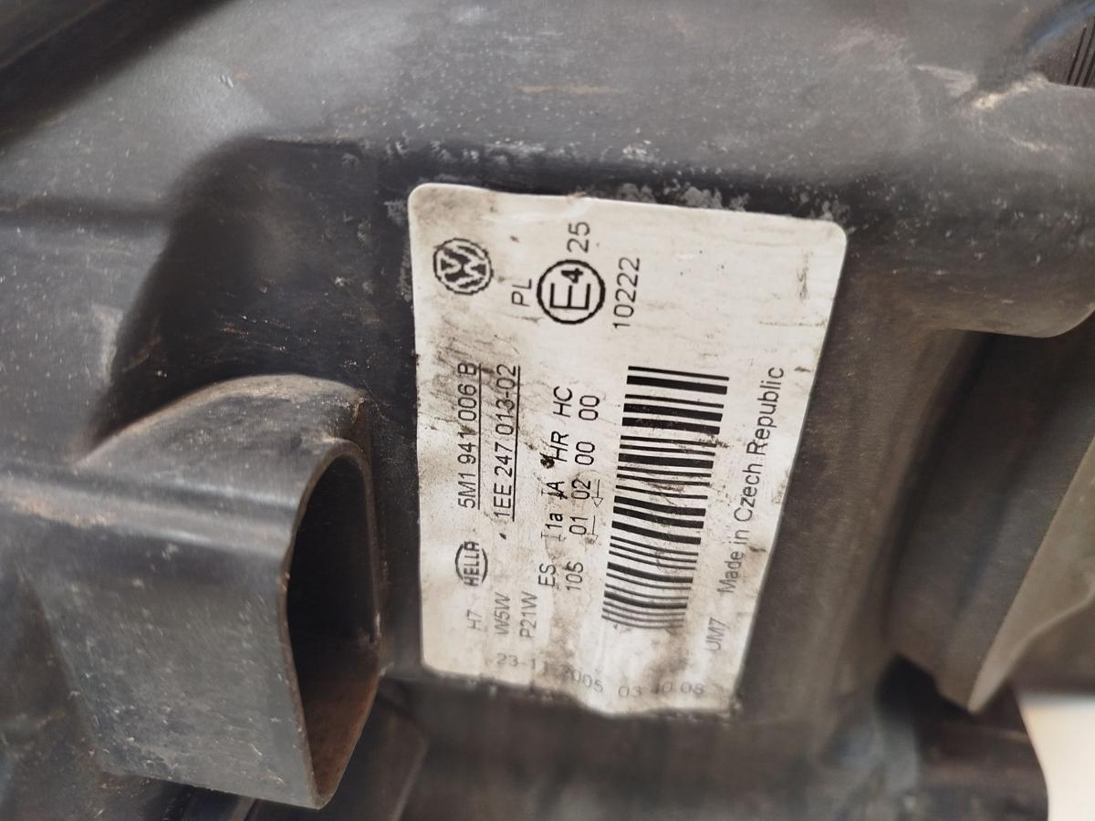 VW Golf Plus 5M Scheinwerfer rechts Headlight Licht vorne Lampe vorne 5M1941006B