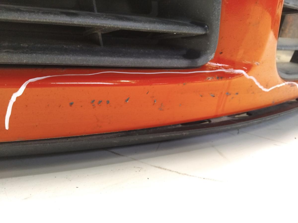 VW Polo 9N3 original Sto&szlig;stange Sto&szlig;f&auml;nger vorn LP3G Flashrot BJ2005