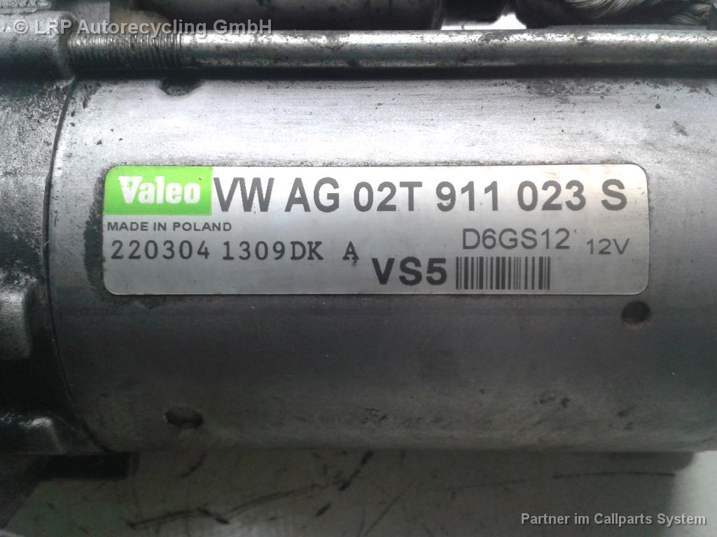 VW Golf 5 1K Anlasser Starter 02T911023S D6GS12 VALEO BJ2004