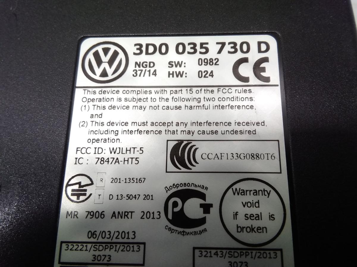 VW Phaeton GP4 original Interfacebox Steuerger&auml;t Telefon 3D0035730D Bj.2015