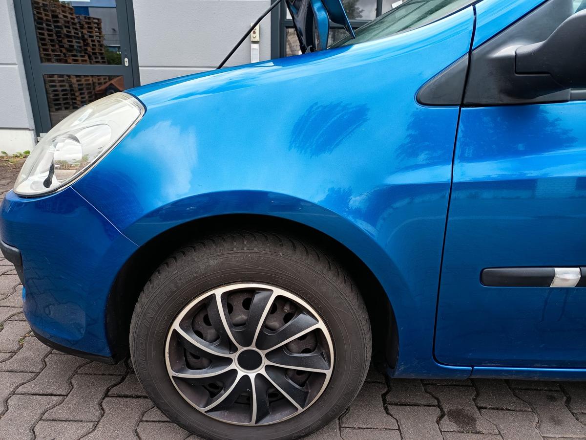 Renault Clio III orig Kotflügel links TEI45 Blau met Bj 2006