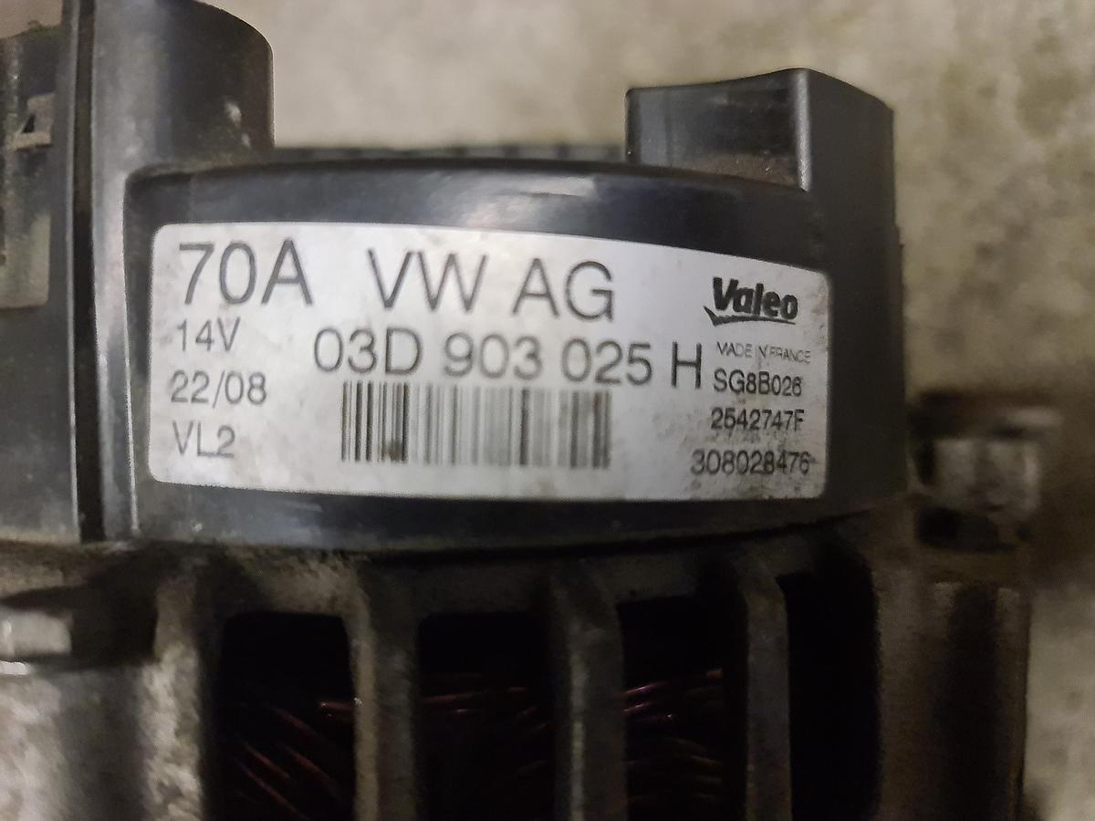 VW Polo 9N1 Lichtmaschine Generator 70A 03D903025H Bj.2002