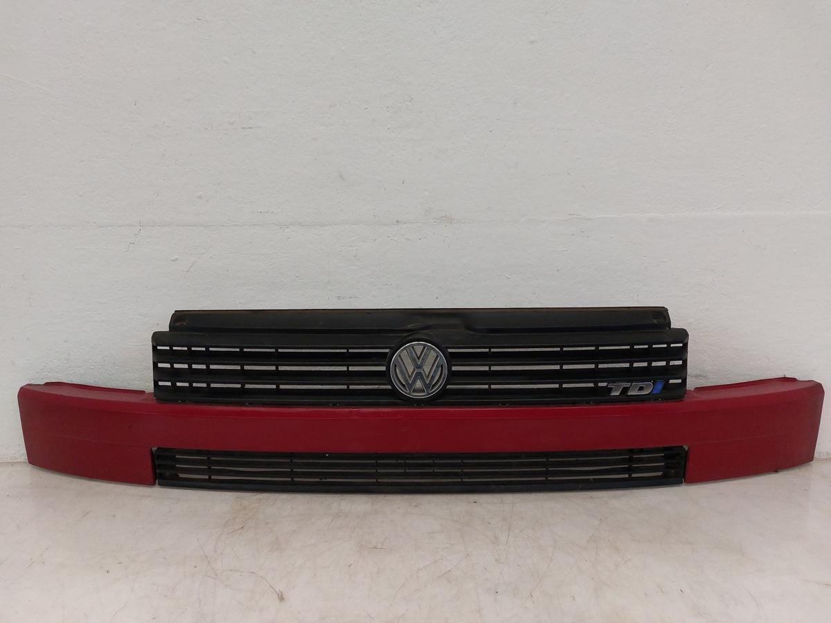 VW T4 Caravelle Grill Frontgrill K&uuml;hlergrill mit Leiste kurze Front rot OEM