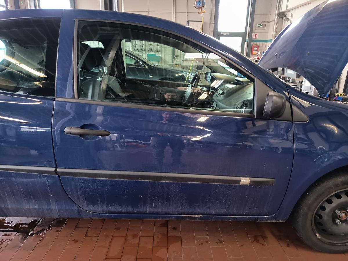 Renault Clio III original T&uuml;r rechts OV460 K&ouml;nigsblau / vor Facelift bis 05/2009