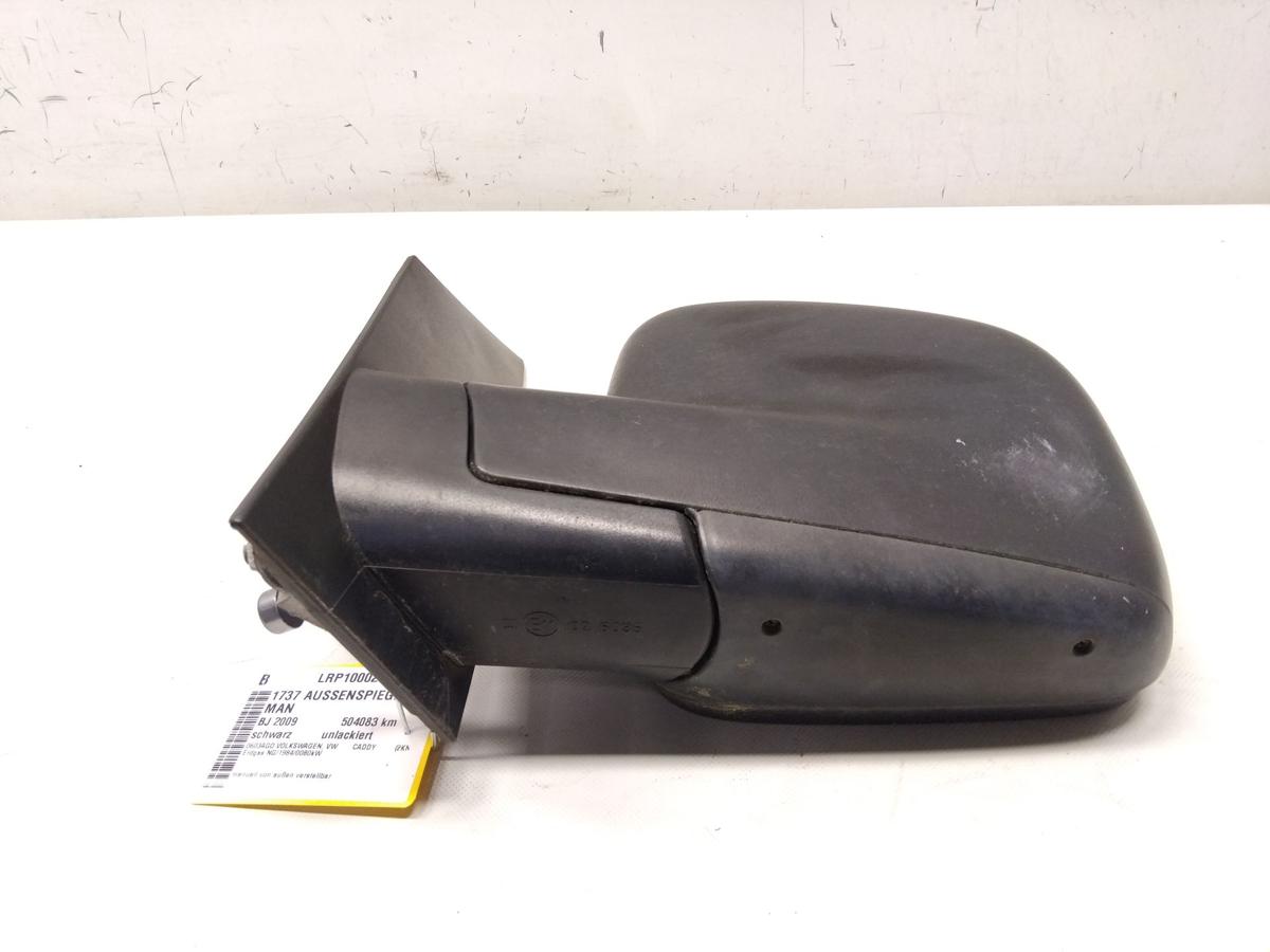 VW Caddy 2K original Au&szlig;enspiegel links schwarz unlackiert manuell BJ2009